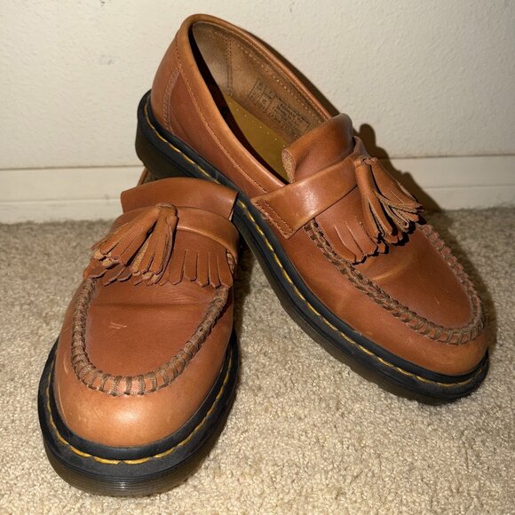 Dr. Martens Adrian Leather Tassel Loafers - M7 W8 - Picture 2 of 6